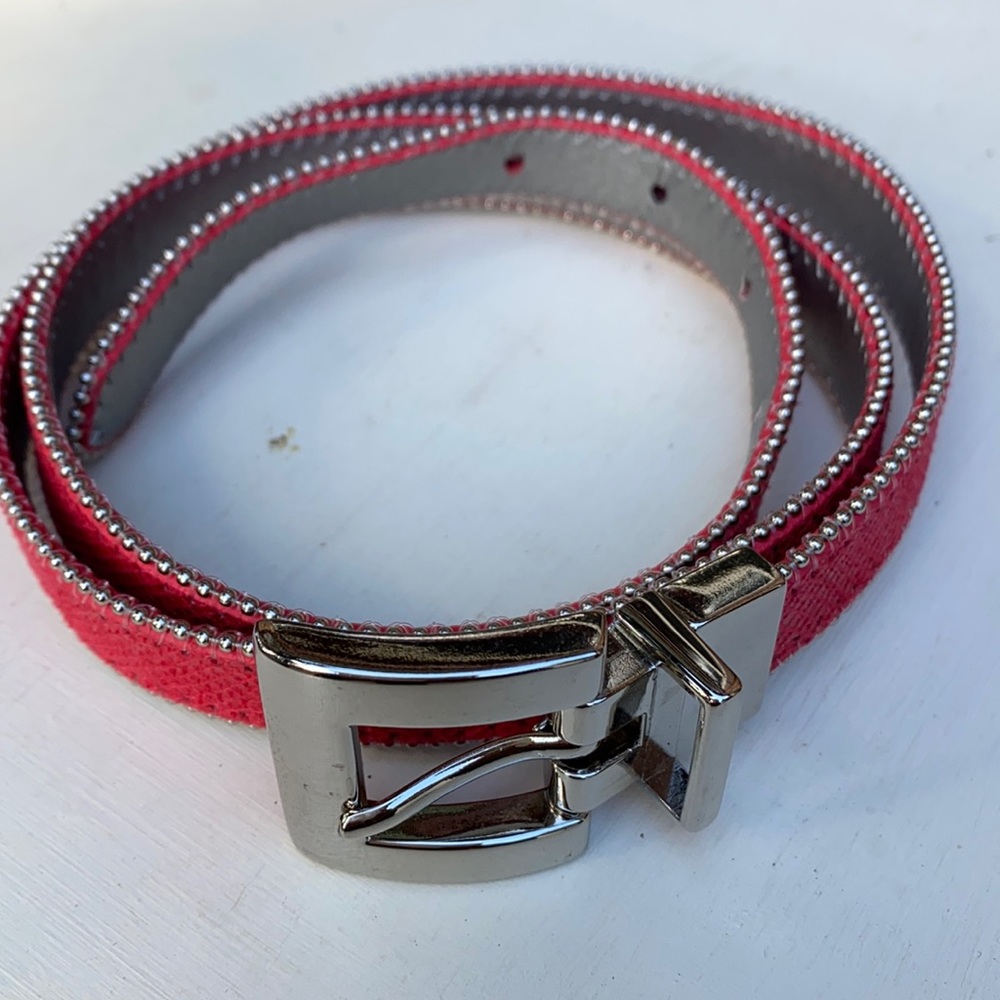 Beautiful faux reversible snake skin belt.